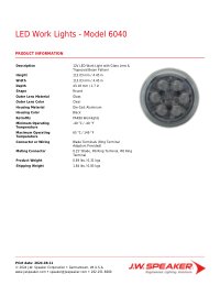 Product Spec Sheet